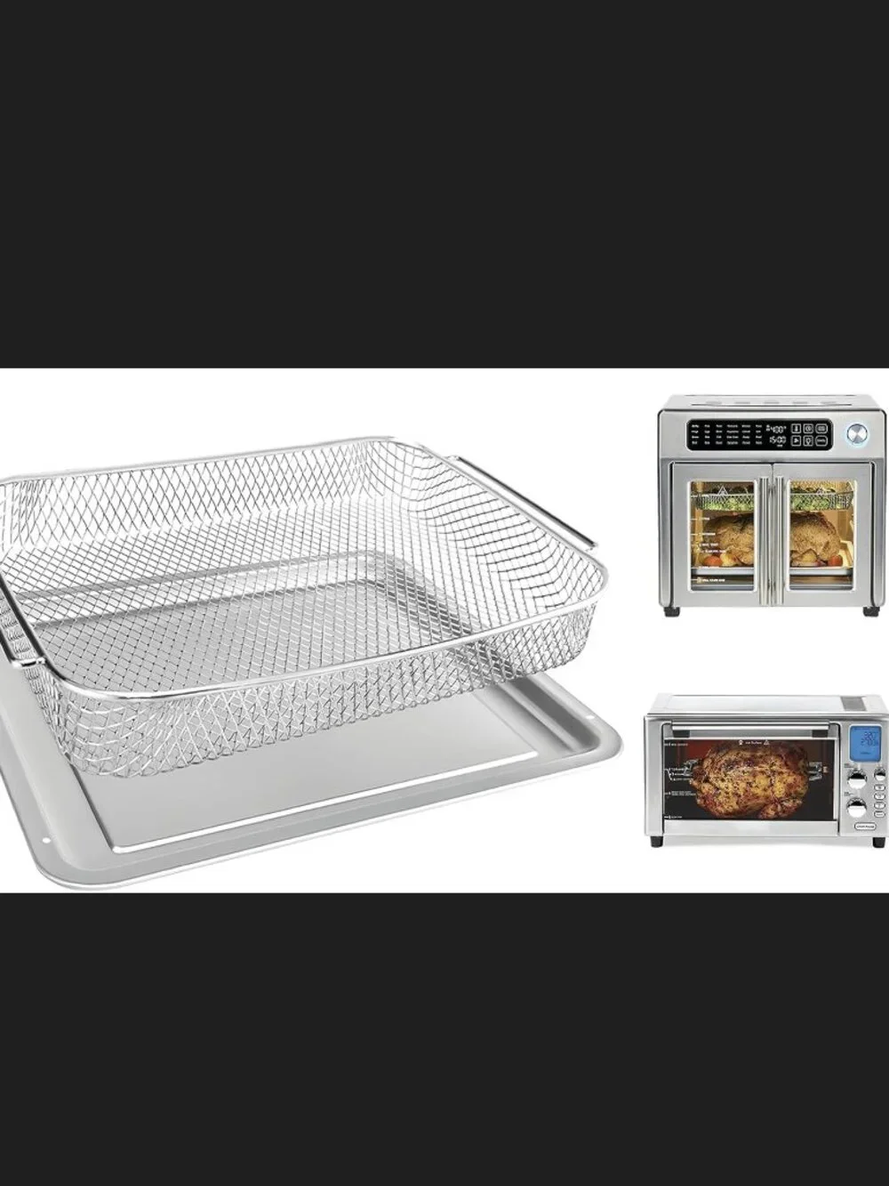 Original Emeril Lagasse 26QT Air Fryer Accessory Set: Baking Tray & Basket New